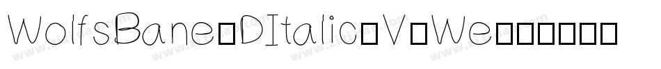 WolfsBane3DItalic-V9We字体转换