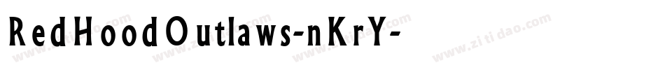 RedHoodOutlaws-nKrY字体转换