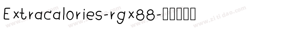 Extracalories-rgx88字体转换
