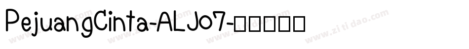 PejuangCinta-ALJ07字体转换