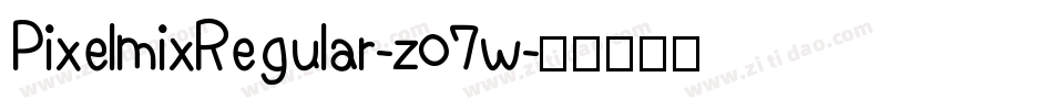 PixelmixRegular-z07w字体转换