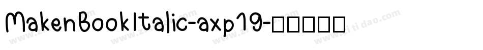 MakenBookItalic-axp19字体转换