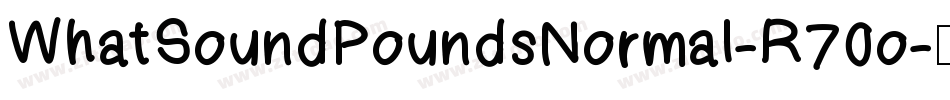 WhatSoundPoundsNormal-R70o字体转换