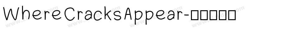 WhereCracksAppear字体转换