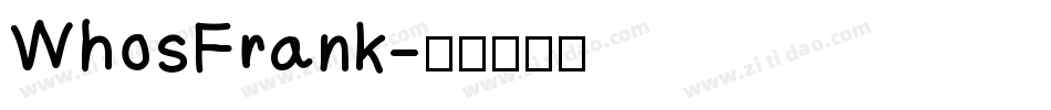 WhosFrank字体转换