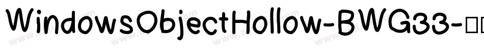 WindowsObjectHollow-BWG33字体转换