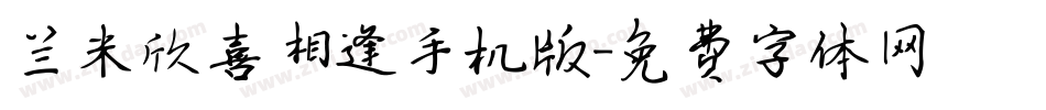 兰米欣喜相逢手机版字体转换