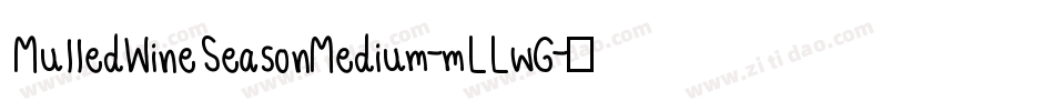 MulledWineSeasonMedium-mLLwG字体转换