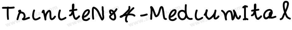 TriniteNo4-MediumItalic字体转换