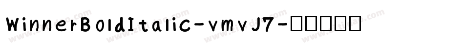 WinnerBoldItalic-vmvJ7字体转换