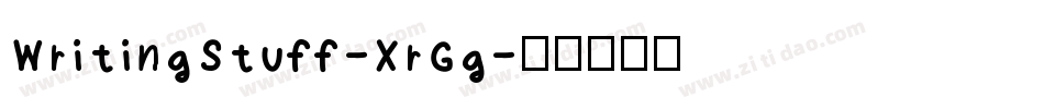 WritingStuff-XrGg字体转换