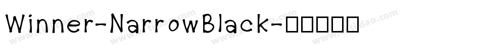 Winner-NarrowBlack字体转换