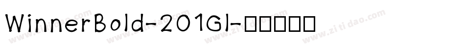 WinnerBold-2O1Gl字体转换