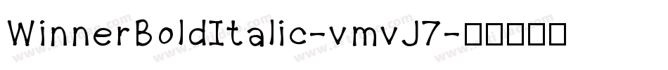 WinnerBoldItalic-vmvJ7字体转换