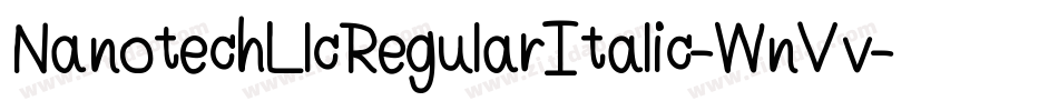 NanotechLlcRegularItalic-WnVv字体转换