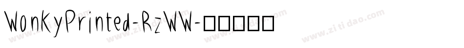 WonkyPrinted-RzWW字体转换
