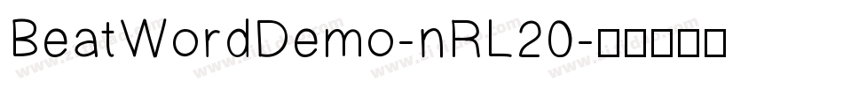 BeatWordDemo-nRL20字体转换