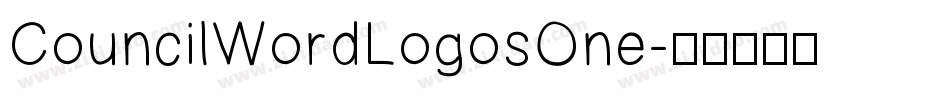 CouncilWordLogosOne字体转换