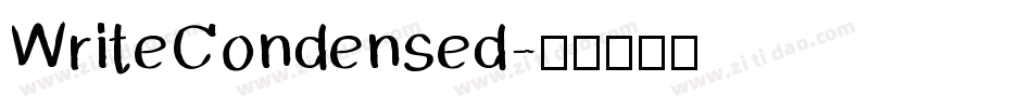 WriteCondensed字体转换