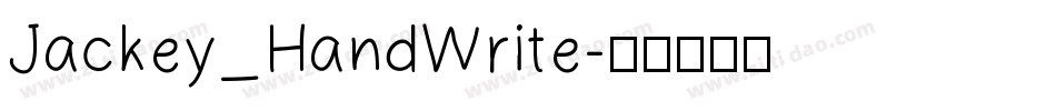 Jackey_HandWrite字体转换
