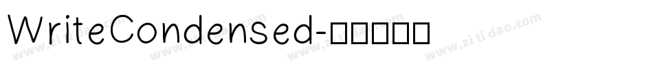 WriteCondensed字体转换