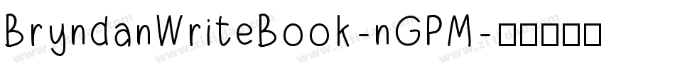BryndanWriteBook-nGPM字体转换