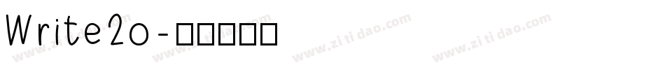 Write2o字体转换
