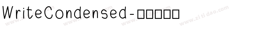 WriteCondensed字体转换
