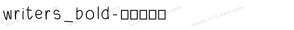 writers_bold字体转换