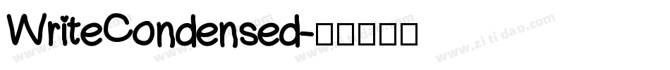 WriteCondensed字体转换