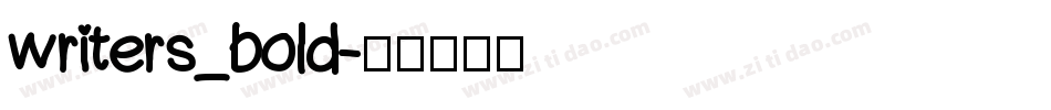 writers_bold字体转换