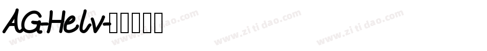 AG-Helv字体转换