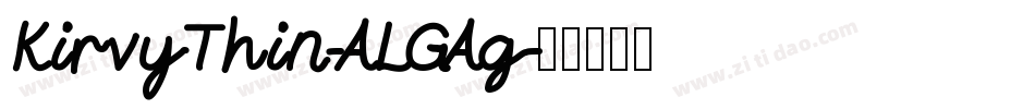 KirvyThin-ALGAg字体转换