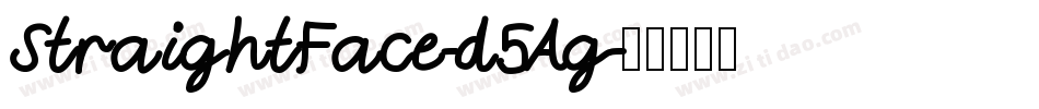 StraightFace-d5Ag字体转换