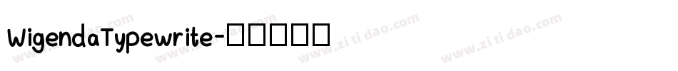 WigendaTypewrite字体转换