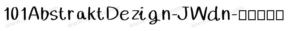 101AbstraktDezign-JWdn字体转换