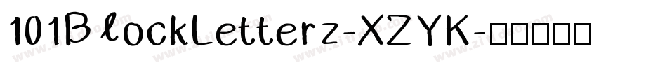 101BlockLetterz-XZYK字体转换