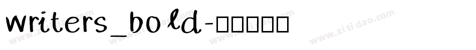 writers_bold字体转换