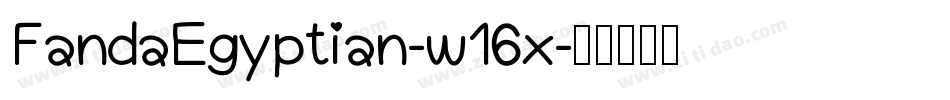 FandaEgyptian-w16x字体转换