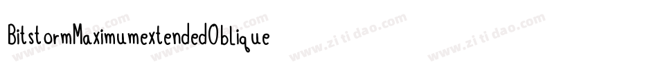 BitstormMaximumextendedOblique-25wW字体转换