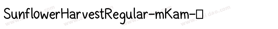SunflowerHarvestRegular-mKam字体转换