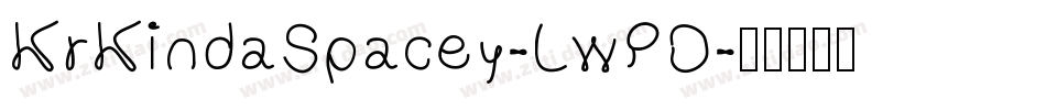 KrKindaSpacey-LwPD字体转换