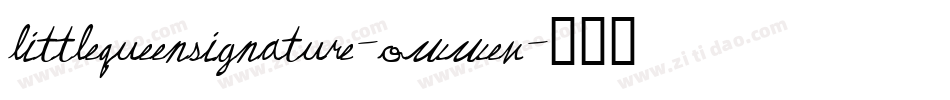 LittleQueenSignature-owwEV字体转换