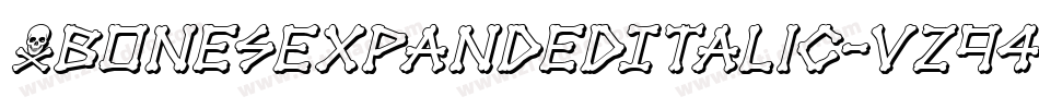 XbonesExpandedItalic-vz94字体转换