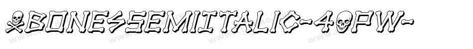 XbonesSemiItalic-4OPW字体转换