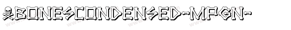 XbonesCondensed-MPgn字体转换