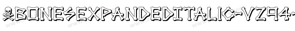 XbonesExpandedItalic-vz94字体转换