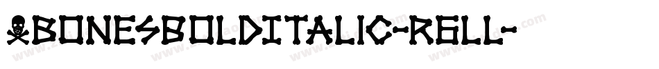XbonesBoldItalic-r6LL字体转换