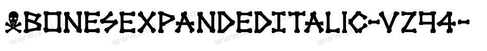 XbonesExpandedItalic-vz94字体转换
