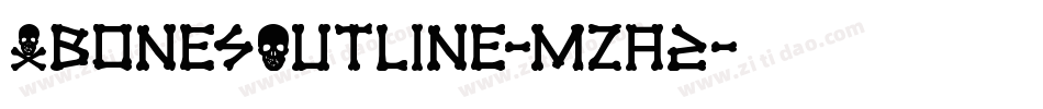 XbonesOutline-mzA2字体转换
